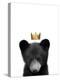 Crown Black Bear-Leah Straatsma-Stretched Canvas