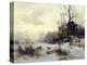 Crows in a Winter Landscape, 1907-Karl Kustner-Premier Image Canvas