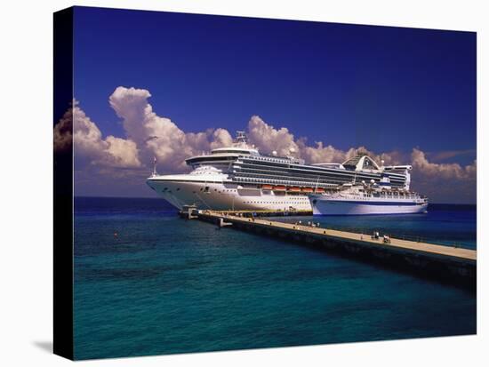 Cruise Ship, Cozumel, Mexico-Walter Bibikow-Premier Image Canvas