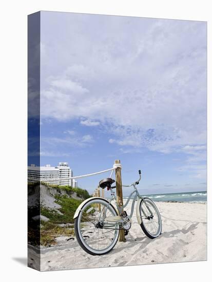 Cruiser Bicycle on the Beach, Miami South Beach, Art Deco District, Florida, Usa-Axel Schmies-Premier Image Canvas