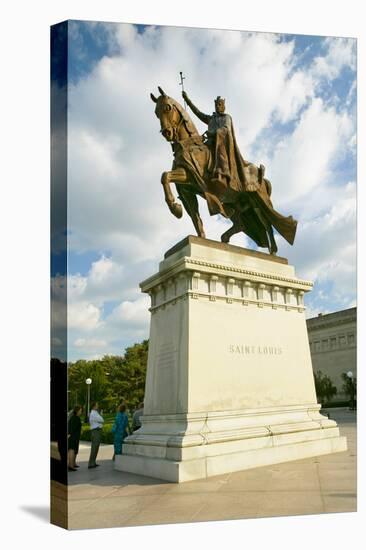 Crusader King Louis IX statue in front of the Saint Louis Art Museum in Forest Park, St. Louis,...-null-Premier Image Canvas