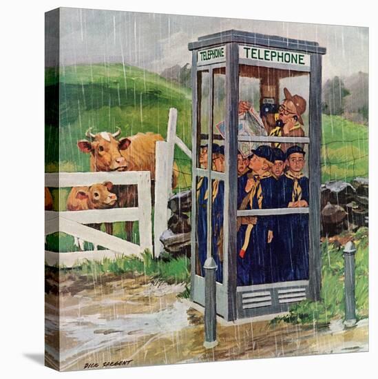 "Cub Scouts in Phone Booth," August 26, 1961-Richard Sargent-Premier Image Canvas
