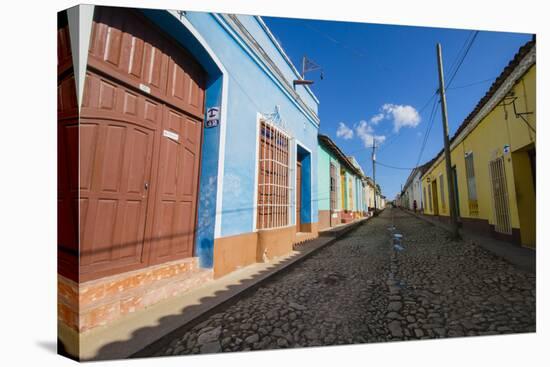 Cuba. Casa Particulares Line the Street, Shown by their Particular Logo Above the Street Number-Inger Hogstrom-Premier Image Canvas