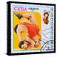 CUBA - CIRCA 1980: A Stamp Printed in Cuba, Devoted to Olympic G-maxim ibragimov-Premier Image Canvas