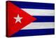 Cuba Flag Design with Wood Patterning - Flags of the World Series-Philippe Hugonnard-Stretched Canvas