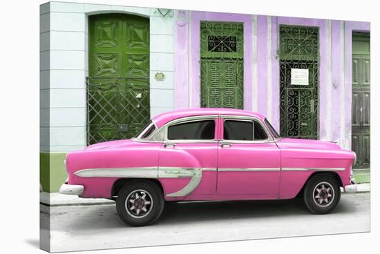 Cuba Fuerte Collection - 66 Street Havana Pink Car-Philippe Hugonnard-Stretched Canvas