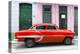 Cuba Fuerte Collection - 66 Street Havana Red Car-Philippe Hugonnard-Premier Image Canvas