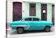 Cuba Fuerte Collection - 66 Street Havana Turquoise Car-Philippe Hugonnard-Premier Image Canvas