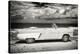 Cuba Fuerte Collection B&W - American Classic Car on the Beach II-Philippe Hugonnard-Premier Image Canvas