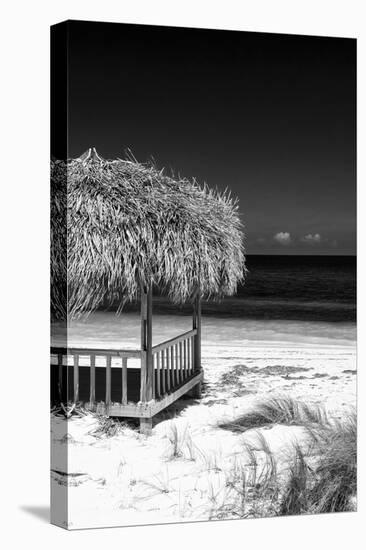 Cuba Fuerte Collection B&W - Tropical Beach Umbrella II-Philippe Hugonnard-Premier Image Canvas