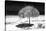 Cuba Fuerte Collection B&W - Tropical Beach Umbrella III-Philippe Hugonnard-Stretched Canvas