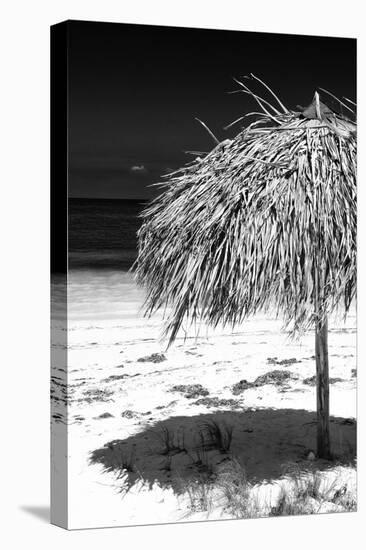 Cuba Fuerte Collection B&W - Tropical Beach Umbrella IV-Philippe Hugonnard-Premier Image Canvas