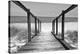 Cuba Fuerte Collection B&W - Wooden Pier on Tropical Beach II-Philippe Hugonnard-Premier Image Canvas