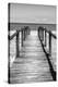 Cuba Fuerte Collection B&W - Wooden Pier on Tropical Beach V-Philippe Hugonnard-Premier Image Canvas