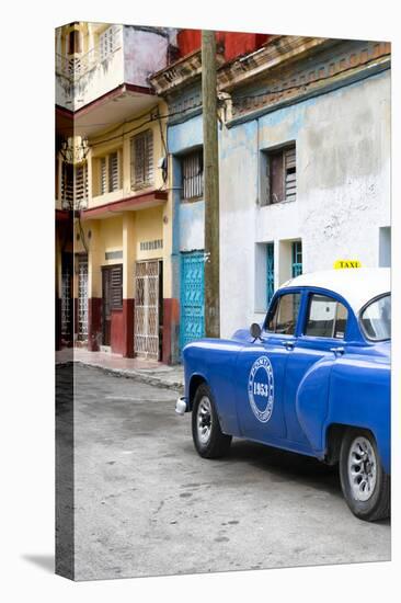 Cuba Fuerte Collection - Blue Taxi Car in Havana-Philippe Hugonnard-Premier Image Canvas