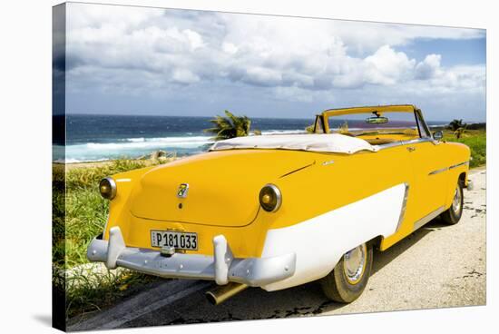 Cuba Fuerte Collection - Classic Yellow Car Cabriolet-Philippe Hugonnard-Stretched Canvas