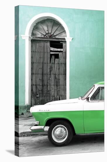 Cuba Fuerte Collection - Close-up of American Classic Car White and Green-Philippe Hugonnard-Premier Image Canvas