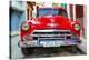 Cuba Fuerte Collection - Detail on Red Classic Chevy-Philippe Hugonnard-Stretched Canvas