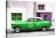 Cuba Fuerte Collection - Green Pontiac 1953 Original Classic Car-Philippe Hugonnard-Premier Image Canvas