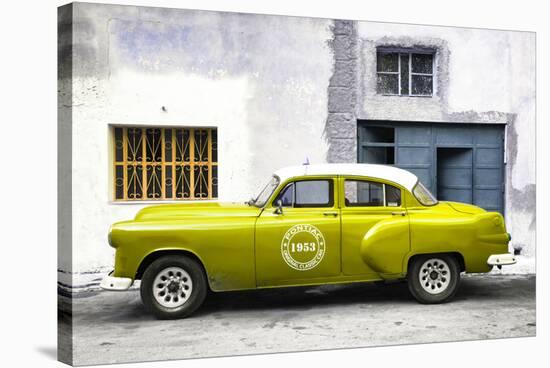 Cuba Fuerte Collection - Lime Green Pontiac 1953 Original Classic Car-Philippe Hugonnard-Stretched Canvas