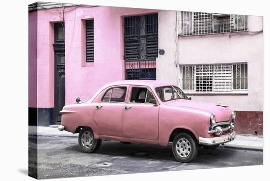 Cuba Fuerte Collection - Old Pink Car in the Streets of Havana-Philippe Hugonnard-Premier Image Canvas