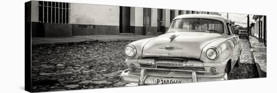 Cuba Fuerte Collection Panoramic BW - Plymouth Classic Car-Philippe Hugonnard-Stretched Canvas