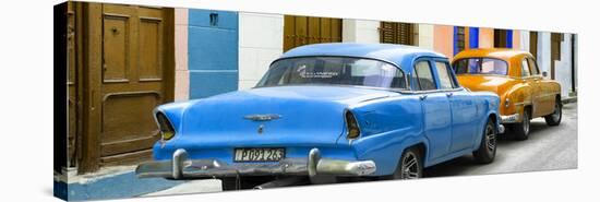 Cuba Fuerte Collection Panoramic - Classic American Cars - Blue & Orange-Philippe Hugonnard-Premier Image Canvas