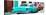 Cuba Fuerte Collection Panoramic - Classic American Cars - Turquoise & Red-Philippe Hugonnard-Premier Image Canvas