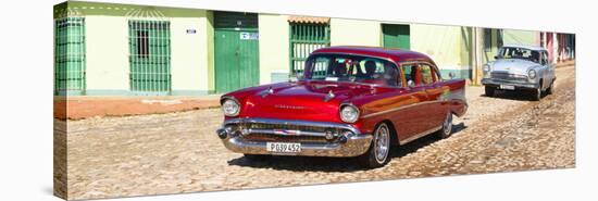 Cuba Fuerte Collection Panoramic - Cuban Taxis-Philippe Hugonnard-Stretched Canvas