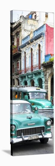 Cuba Fuerte Collection Panoramic - Green Classic Cars in Havana-Philippe Hugonnard-Premier Image Canvas