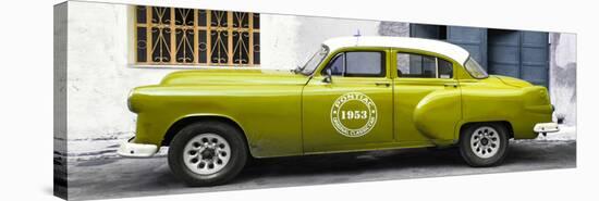 Cuba Fuerte Collection Panoramic - Lime Green Pontiac 1953 Original Classic Car-Philippe Hugonnard-Premier Image Canvas