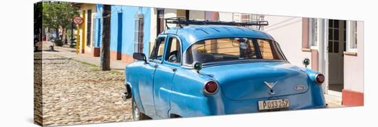 Cuba Fuerte Collection Panoramic - Old Blue Ford-Philippe Hugonnard-Stretched Canvas