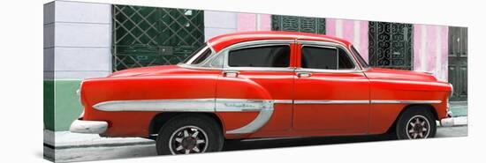 Cuba Fuerte Collection Panoramic - Red Bel Air Classic Car-Philippe Hugonnard-Premier Image Canvas