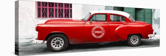 Cuba Fuerte Collection Panoramic - Red Pontiac 1953 Original Classic Car-Philippe Hugonnard-Premier Image Canvas