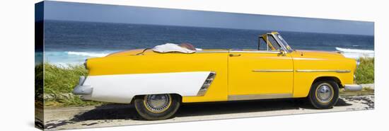 Cuba Fuerte Collection Panoramic - Yellow Cabriolet Car-Philippe Hugonnard-Stretched Canvas