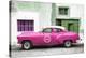 Cuba Fuerte Collection - Pink Pontiac 1953 Original Classic Car-Philippe Hugonnard-Premier Image Canvas