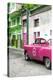 Cuba Fuerte Collection - Pink Taxi Car in Havana-Philippe Hugonnard-Premier Image Canvas