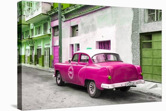 Cuba Fuerte Collection - Pink Taxi Pontiac 1953-Philippe Hugonnard-Stretched Canvas