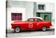 Cuba Fuerte Collection - Red Pontiac 1953 Original Classic Car-Philippe Hugonnard-Premier Image Canvas