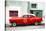 Cuba Fuerte Collection - Red Pontiac 1953 Original Classic Car-Philippe Hugonnard-Stretched Canvas