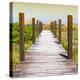 Cuba Fuerte Collection SQ - Boardwalk on the Beach at Sunset-Philippe Hugonnard-Stretched Canvas