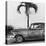 Cuba Fuerte Collection SQ BW - Beautiful Retro Black Car-Philippe Hugonnard-Stretched Canvas