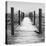 Cuba Fuerte Collection SQ BW - Boardwalk on the Beach-Philippe Hugonnard-Stretched Canvas