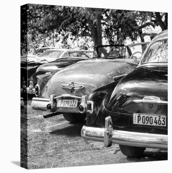 Cuba Fuerte Collection SQ BW - Havana Vintage Classic Cars II-Philippe Hugonnard-Stretched Canvas