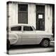 Cuba Fuerte Collection SQ BW - Old Bel Air Classic Car-Philippe Hugonnard-Stretched Canvas