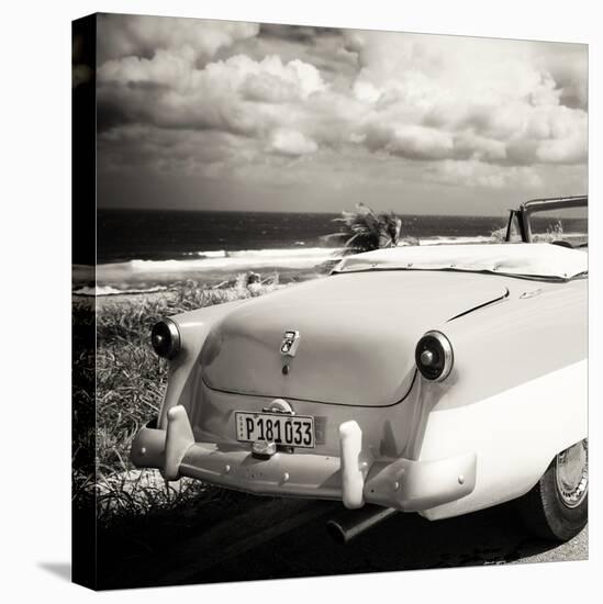 Cuba Fuerte Collection SQ BW - Old Classic Car Cabriolet-Philippe Hugonnard-Stretched Canvas