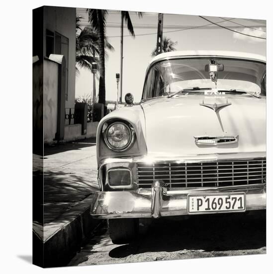 Cuba Fuerte Collection SQ BW - Old Classic Chevy-Philippe Hugonnard-Stretched Canvas