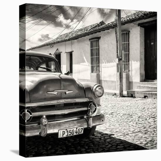 Cuba Fuerte Collection SQ BW - Old Cuban Chevy III-Philippe Hugonnard-Stretched Canvas