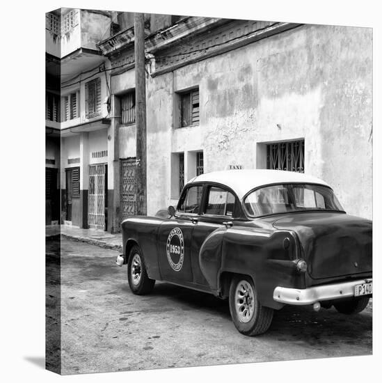 Cuba Fuerte Collection SQ BW - Old Taxi Pontiac 1953-Philippe Hugonnard-Stretched Canvas