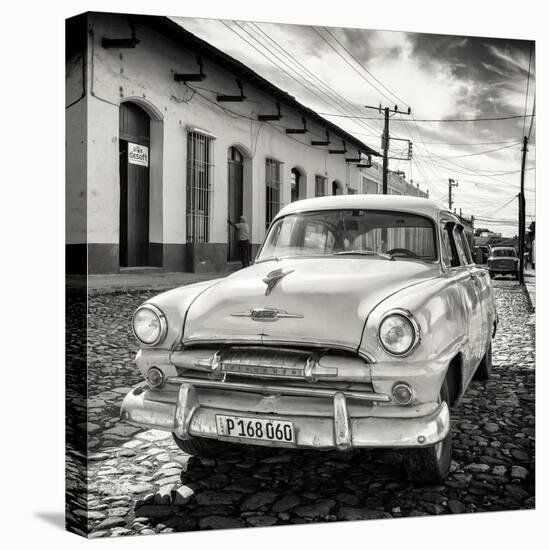 Cuba Fuerte Collection SQ BW - Plymouth Classic Car-Philippe Hugonnard-Premier Image Canvas